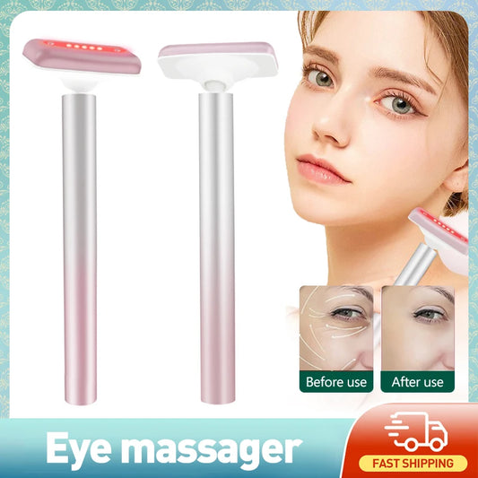 Micro Current EMS Eye Massager LED Micro Current Heating Vibration Neck Anti-aging Wrinkles Lifting Facial Beauty Instrument