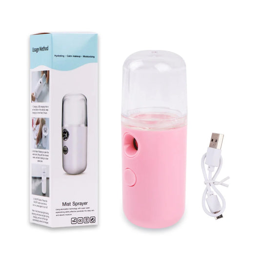 Mini Face Steamer Nanometer Spray Hydrator Steaming Humidifier Alcohol Disinfection Steam Mist Nebulizer Beauty Disinfector SPA