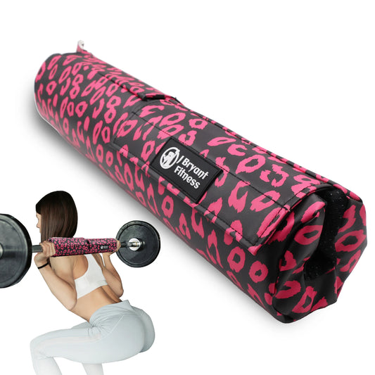Cow Print Barbell Pad Thick Foam Leather Padding for Neck