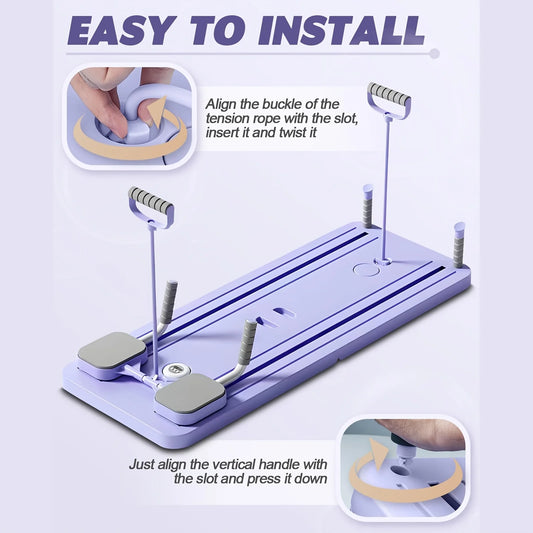 6 in 1 Multi-Purpose Foldable Pilates Reformer Board Set
